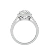 Lab Grown Round Diamond Halo Platinum Ring