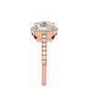 Lab Grown Round Diamond Halo Ring In Rose Gold