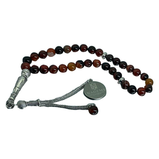 British Certified Natural Gems Brown Agate in luxurious box