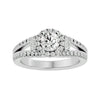 Lab Grown Round Diamond Halo Ring In Platinum