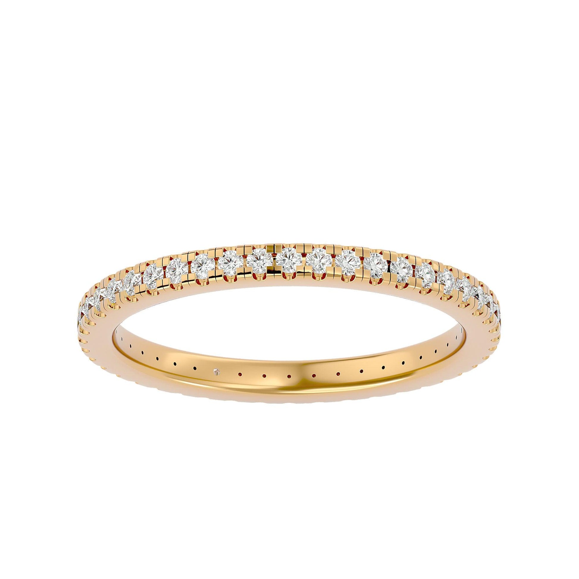 Lab Grown Diamond Band Ring In Yellow Gold