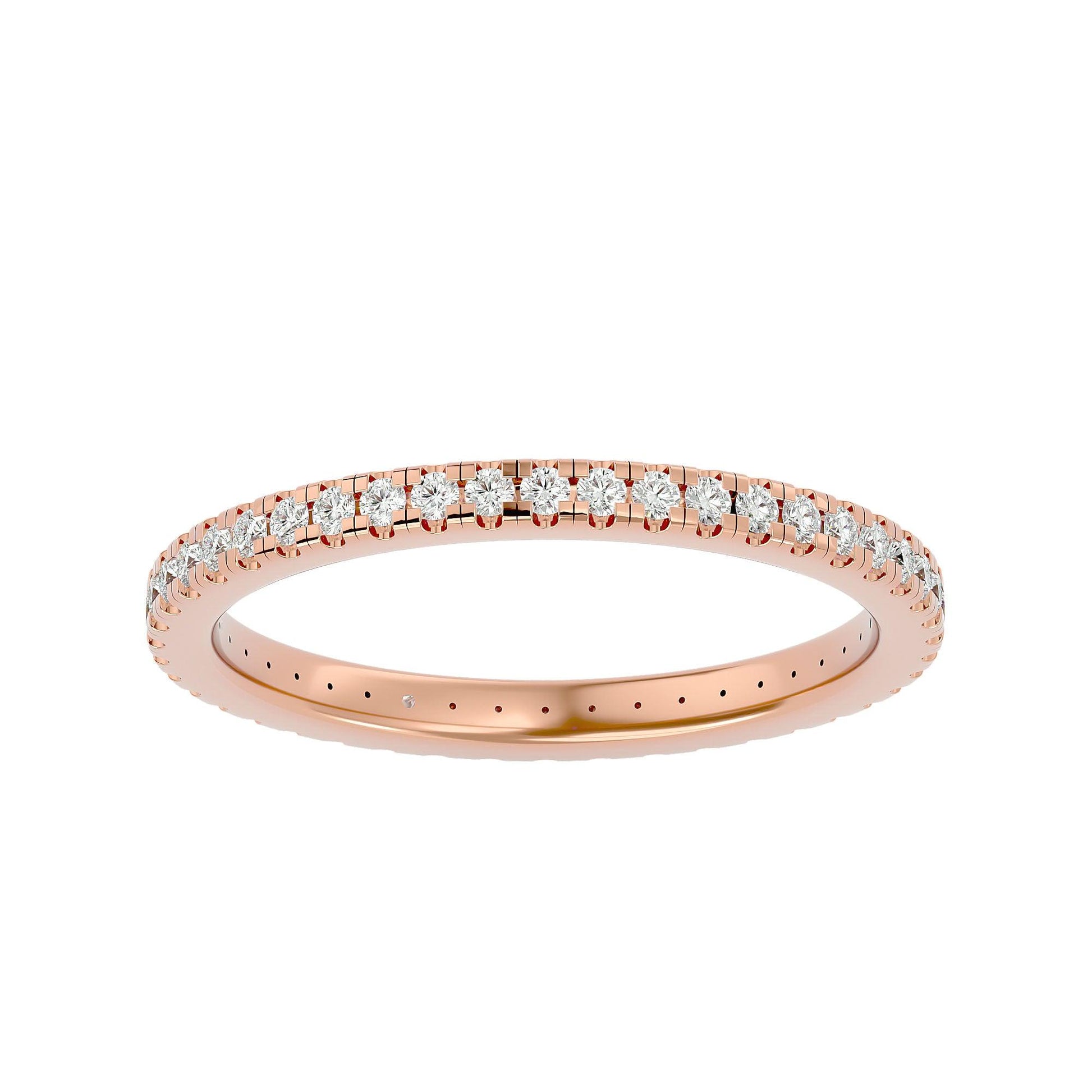 Lab Grown Diamond Band Ring In Rose Gold