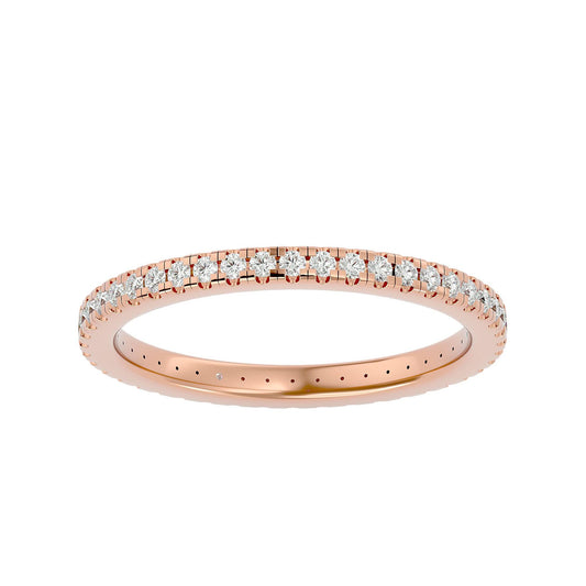 Lab Grown Diamond Band Ring In Rose Gold