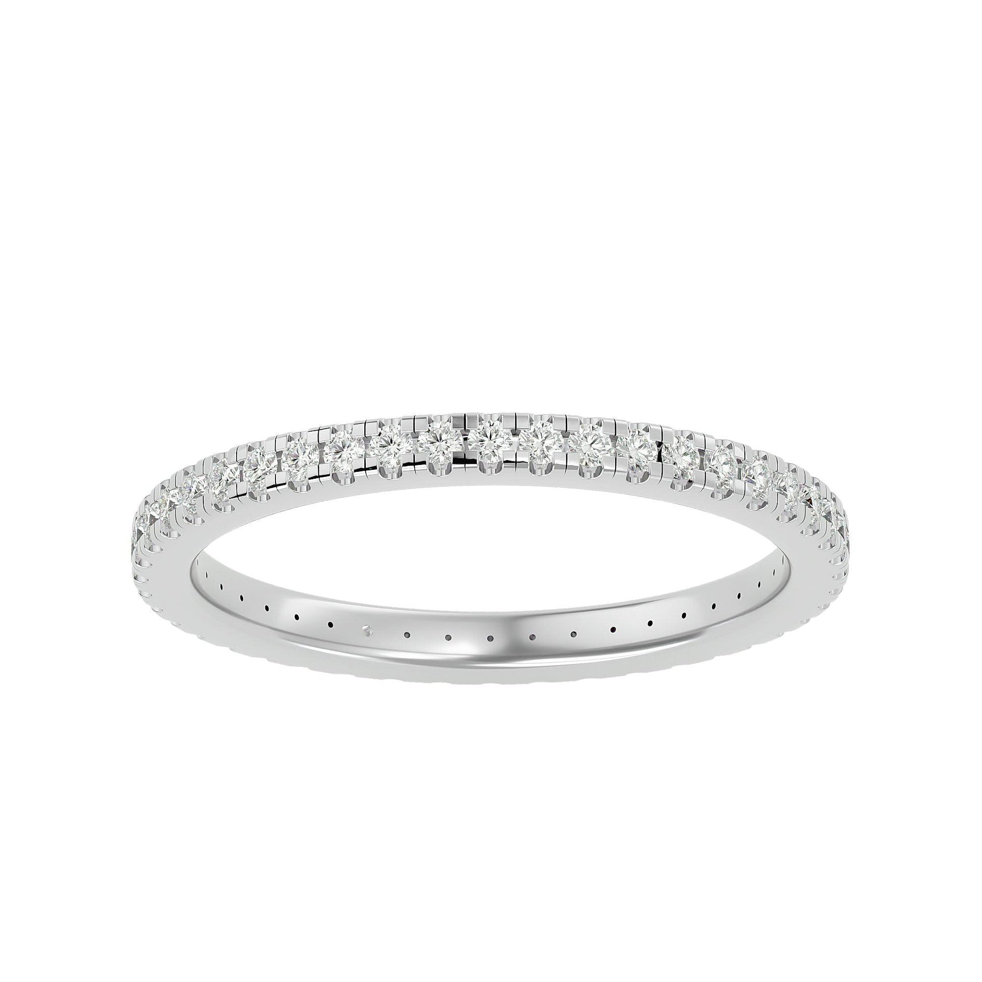 Lab Grown Diamond Band Ring In White Gold