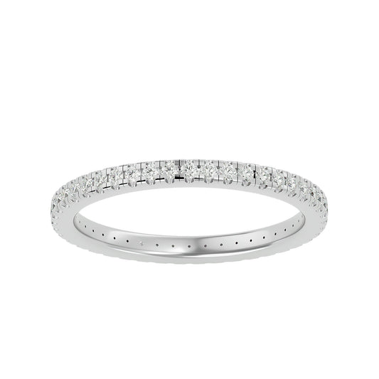 Lab Grown Diamond Band Ring In White Gold