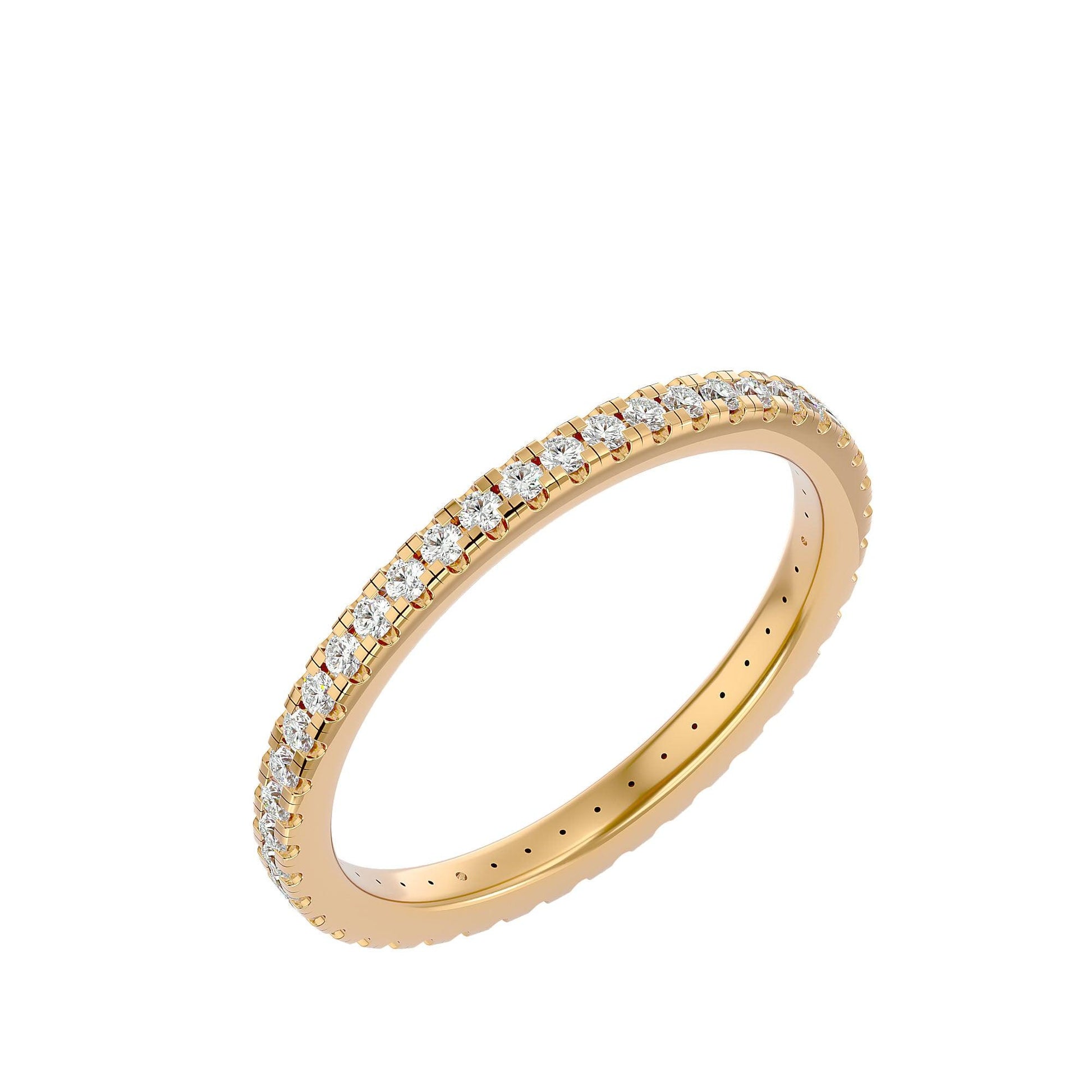 Lab Grown Diamond Band Ring In Yellow Gold