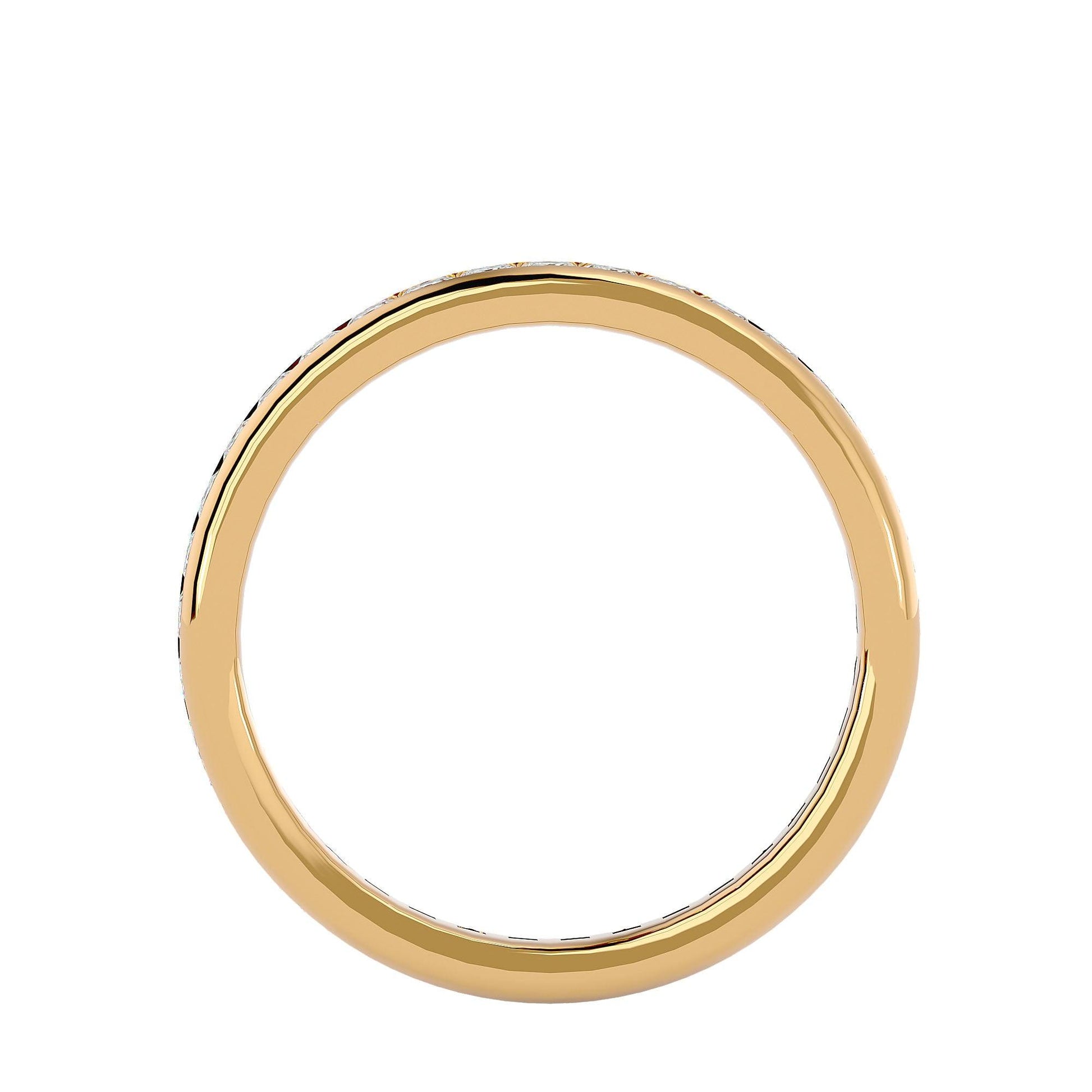 Lab Grown Diamond Band Ring In Yellow Gold