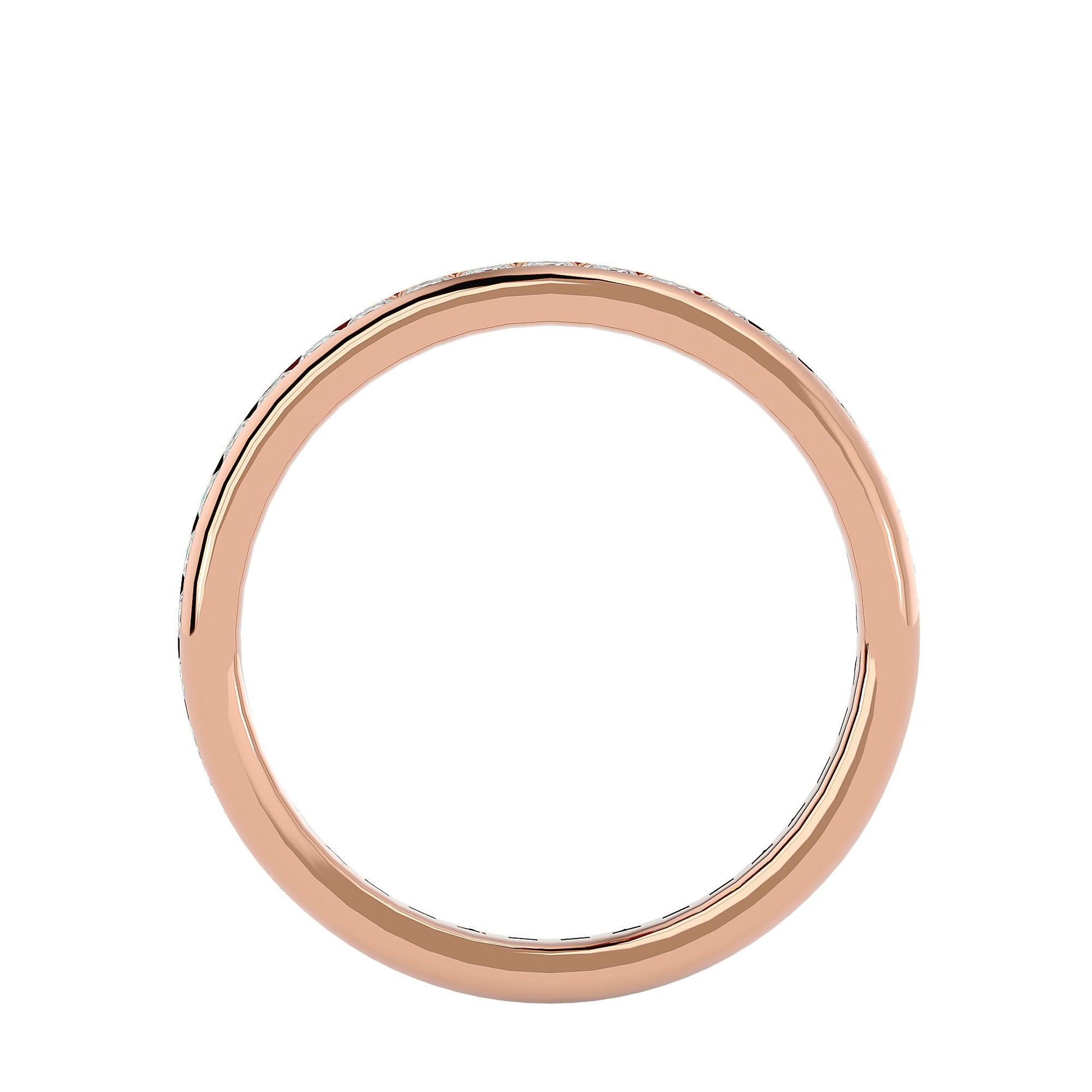 Lab Grown Diamond Band Ring In Rose Gold