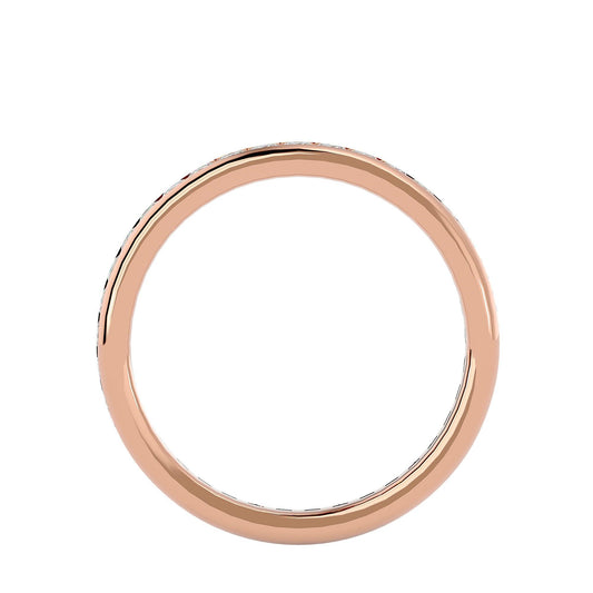 Lab Grown Diamond Band Ring In Rose Gold