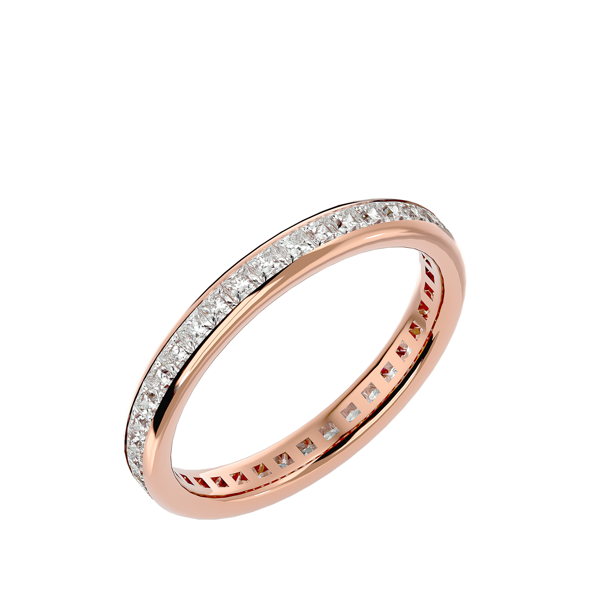 Lab Grown Diamond Band Ring In Rose Gold