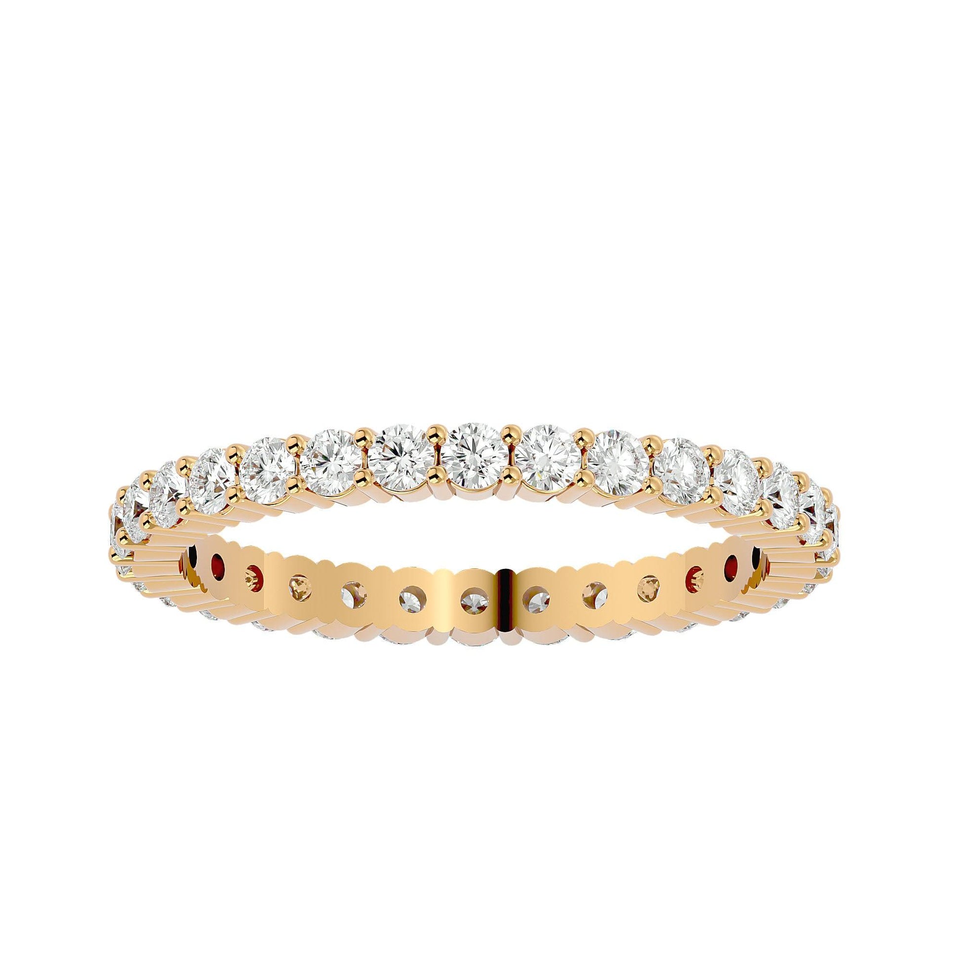 Lab Grown Diamond Band Ring In Yellow Gold