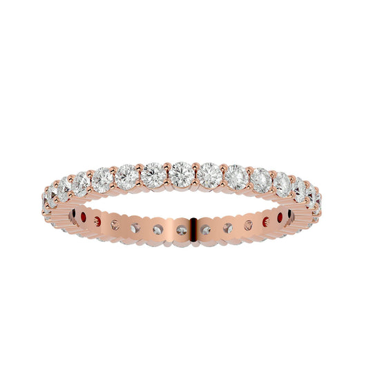 Lab Grown Diamond Band Ring In Rose Gold