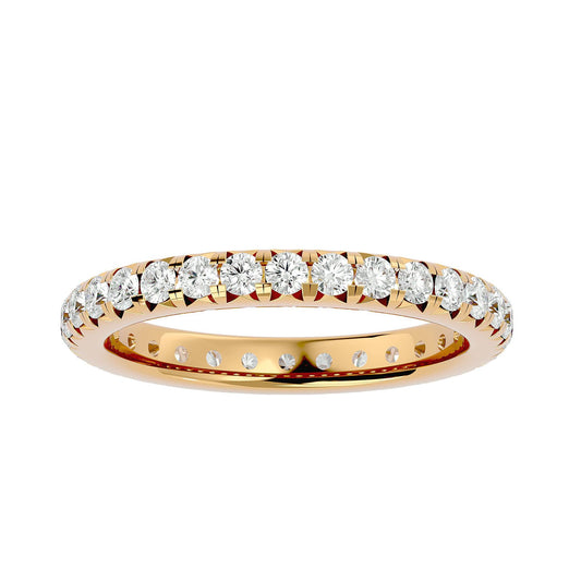 Lab Grown Diamond Band Ring In Yellow Gold