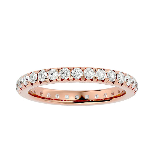 Lab Grown Diamond Band Ring In Rose Gold