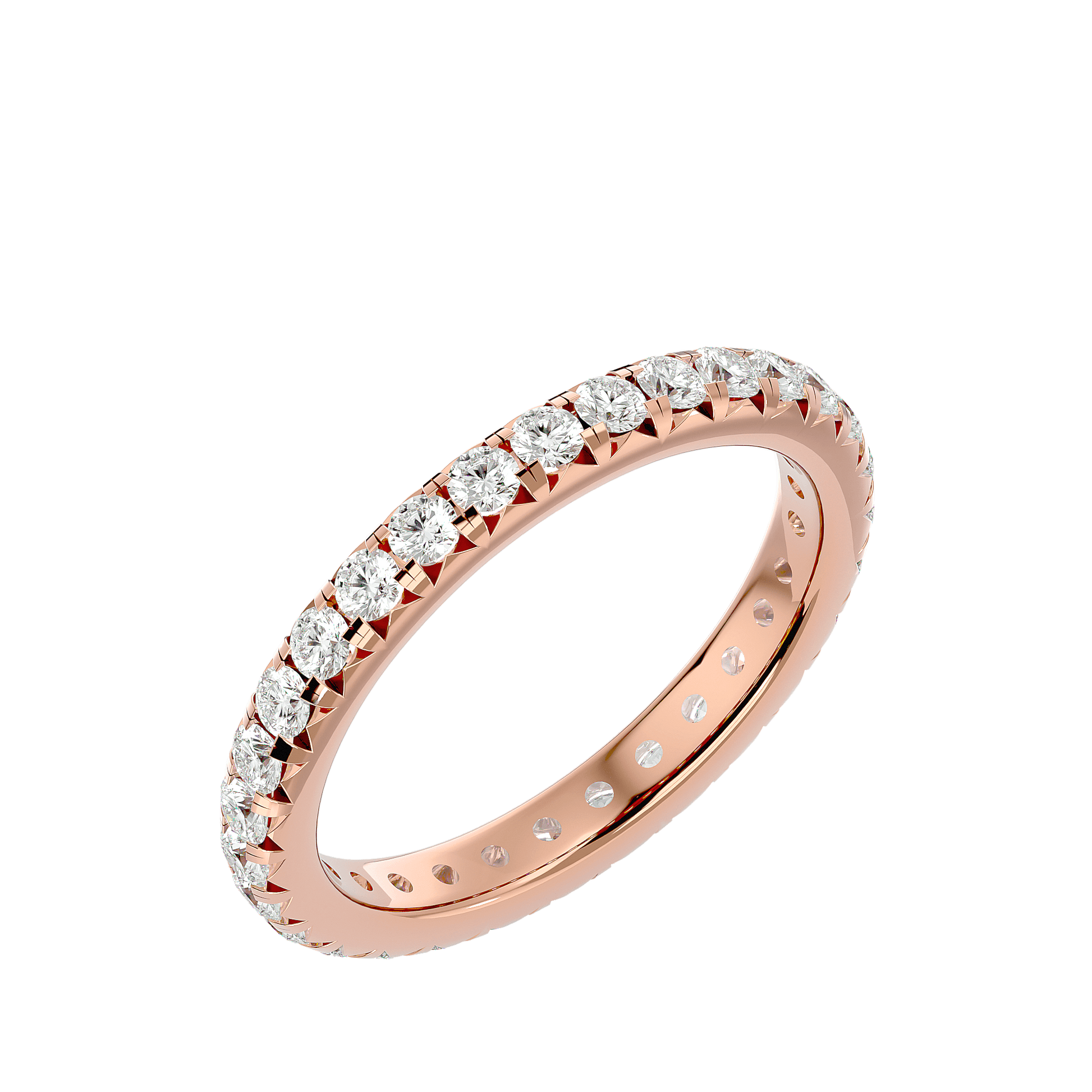 Lab Grown Diamond Band Ring In Rose Gold