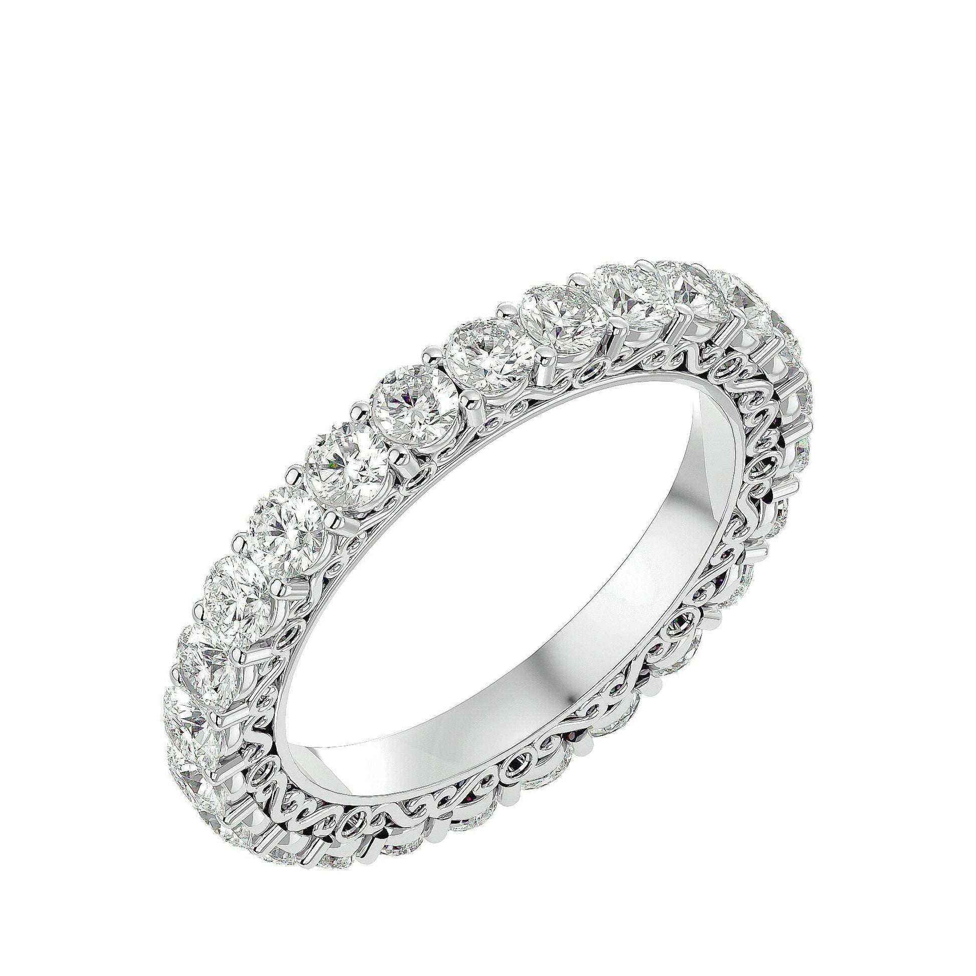 Lab Grown Diamond Band Ring In Platinum