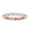 Lab Grown Round Diamond Band Ring In Rose Gold