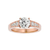 Lab Grown Round Diamond In Rose Gold Solitaire Ring