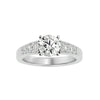 Lab Grown Round Diamond In Platinum Solitaire Ring