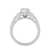 Lab Grown Round Diamond In Platinum Solitaire Ring