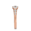 Lab Grown Round Diamond In Rose Gold Solitaire Ring