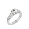 Lab Grown Round Diamond In Platinum Solitaire Ring