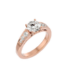 Lab Grown Round Diamond In Rose Gold Solitaire Ring