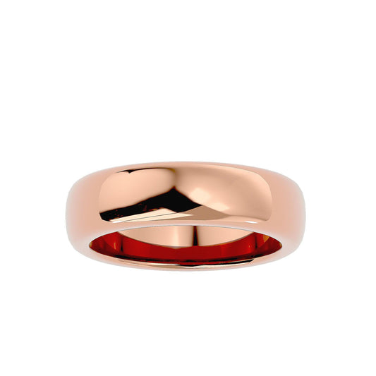 Classic: Heavy Men's Rose Gold Band Ring No Stones