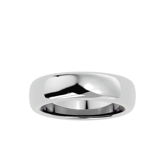 Classic: Heavy Men's Platinum Band Ring No Stones