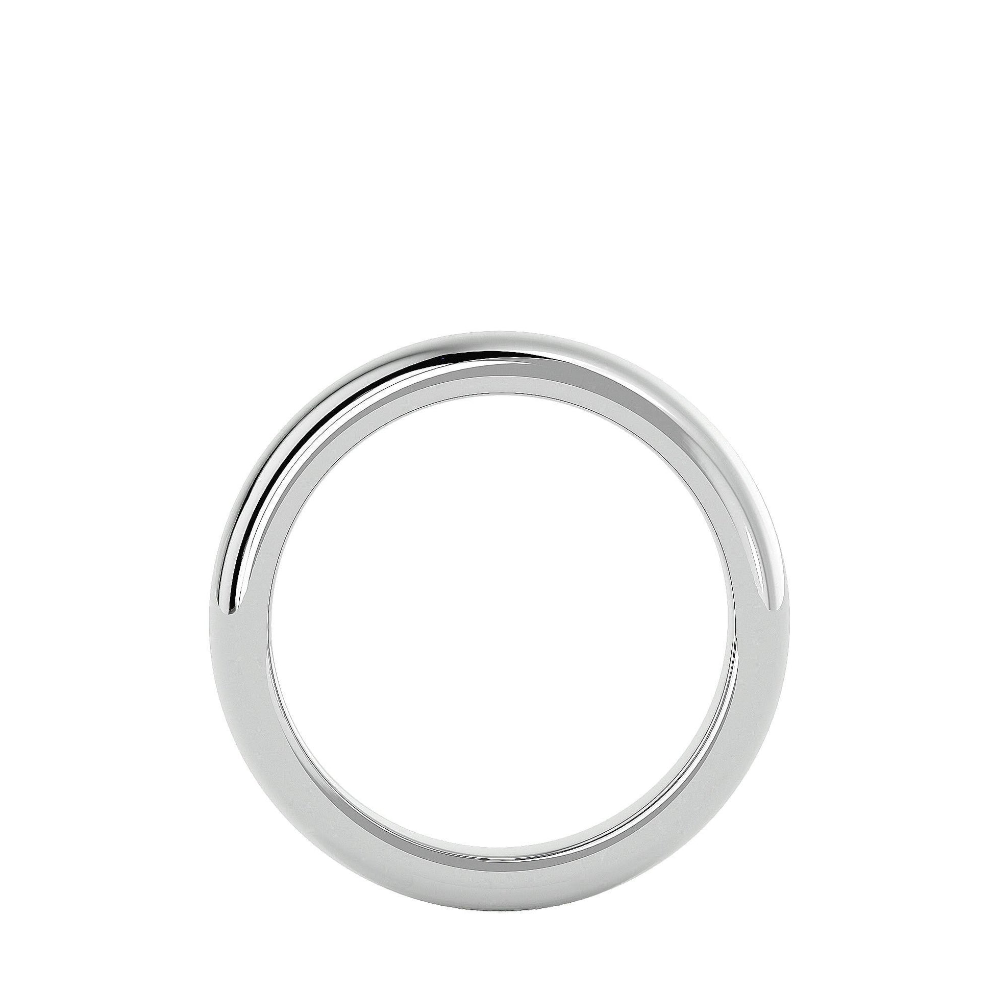 Classic: Heavy Men's White Gold Band Ring No Stones