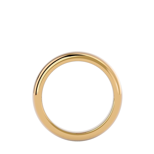 Classic: Heavy Men's Yellow Gold Band Ring No Stones