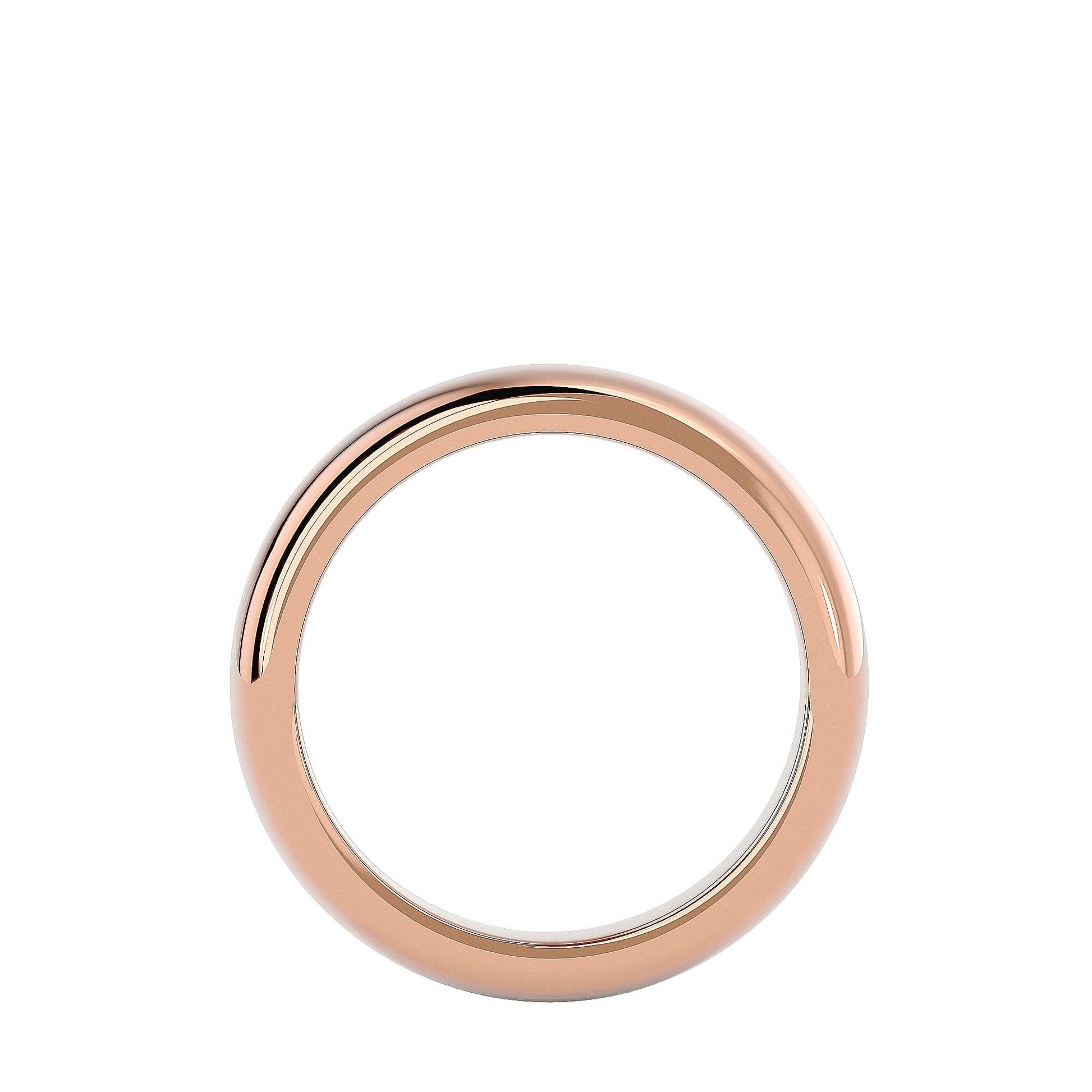 Classic: Heavy Men's Rose Gold Band Ring No Stones