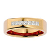 Lab Grown Princess Cut Diamond Mens Ring In Yellow Gold