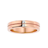 Lab Grown Princess Cut Diamond Mens Ring In Rose Gold