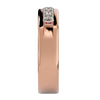 Lab Grown Princess Cut Diamond Heavy Mens Ring In Rose Gold