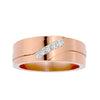 Lab Grown Princess Cut Diamond Mens Ring In Rose Gold