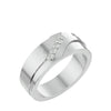 Lab Grown Princess Cut Diamond In White Gold Mens Ring