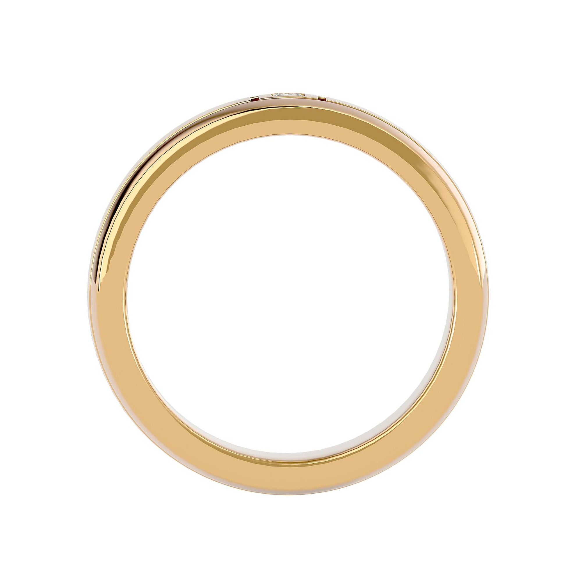 Lab Grown Diamond Men's Yellow Gold Band Ring