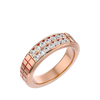 Beautiful Lab Grown Round Cut Diamond Mens Ring In Rose Gold