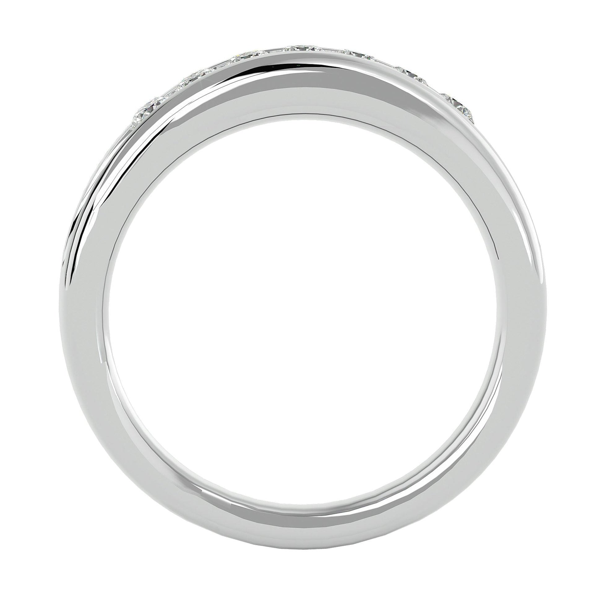 Lab Grown Diamond Men's Platinum Band Ring