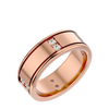 Lab Grown Round Cut Diamond Unique Mens Ring In Rose Gold