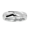 Lab Grown Round Cut Diamond In White Gold Mens Ring