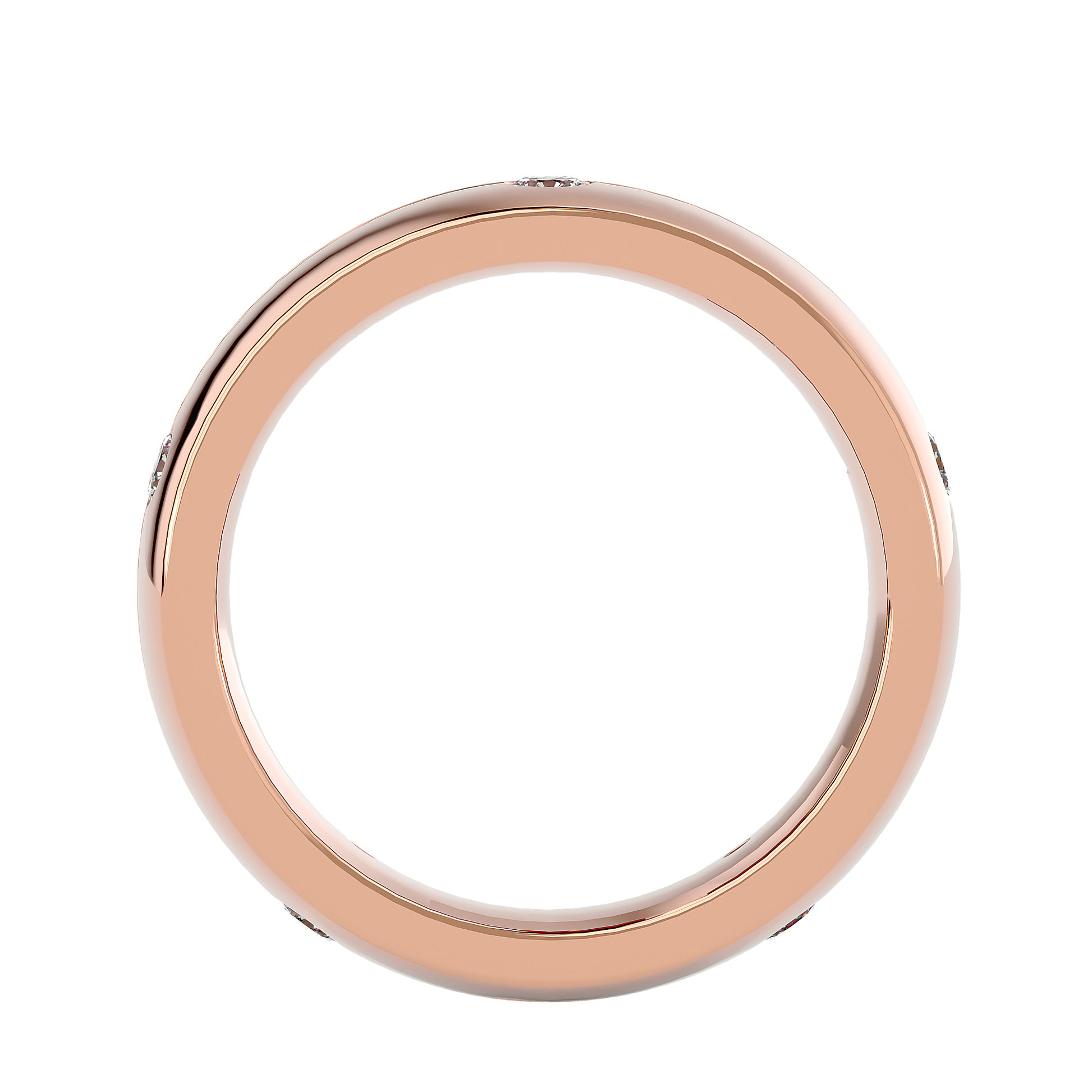 Lab Grown Round Cut Diamond Mens Ring In Rose Gold