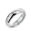 Lab Grown Round Cut Diamond In White Gold Mens Ring