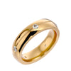 Lab Grown Round Cut Diamond Mens Ring In Yellow Gold