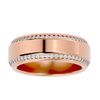 Lab Grown Round Cut Diamond Mens Ring In Rose Gold