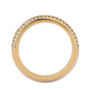 Lab Grown Round Cut Diamond Mens Ring In Yellow Gold