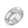 Lab Grown Round Cut Diamond In White Gold Mens Ring