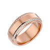 Lab Grown Round Cut Diamond Mens Ring In Rose Gold