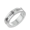 Lab Grown Round Cut Diamond In White Gold Mens Ring